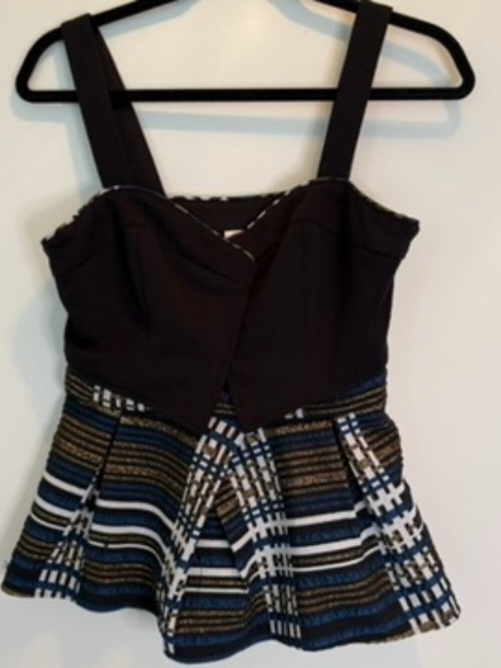 Anthropologie Deletta peplum top size S